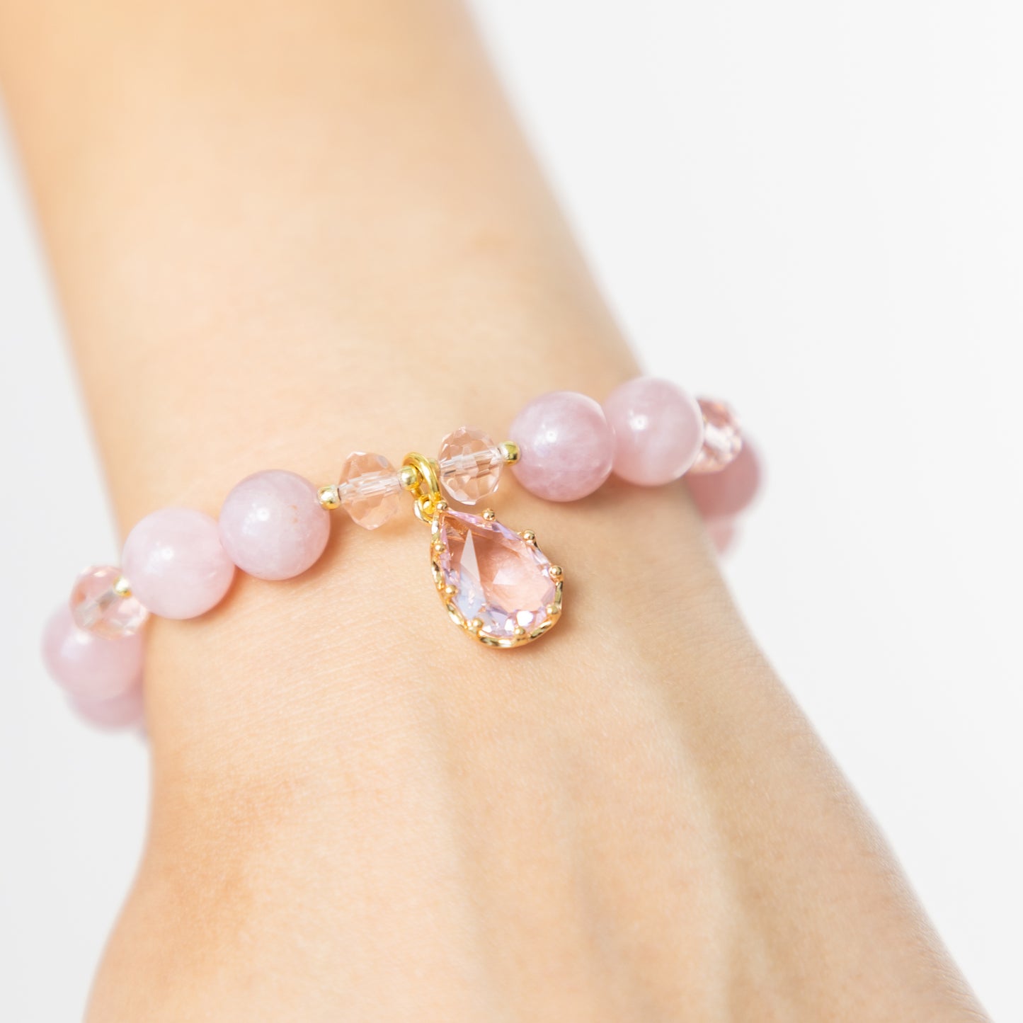 Madagascar Rose Quartz bracelet (Madagascar Rose Quartz,10mm.For love, beauty and health)