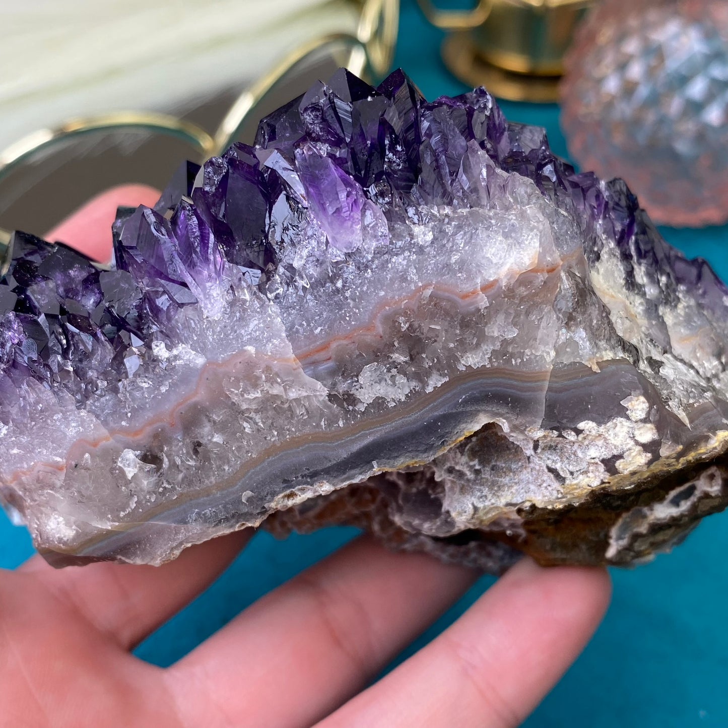 Natural raw Amethyst druse/cluster (High Quality,Uruguay,462g.)