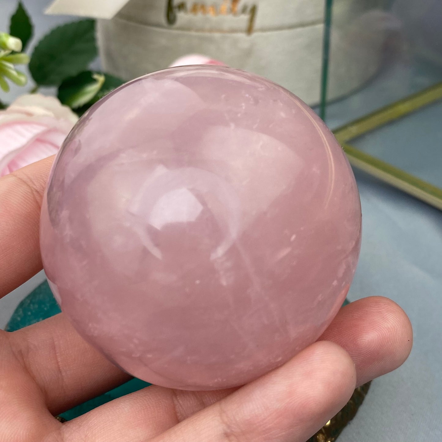 Rose Quartz sphere (Rose Quartz 6cm, 309g.)