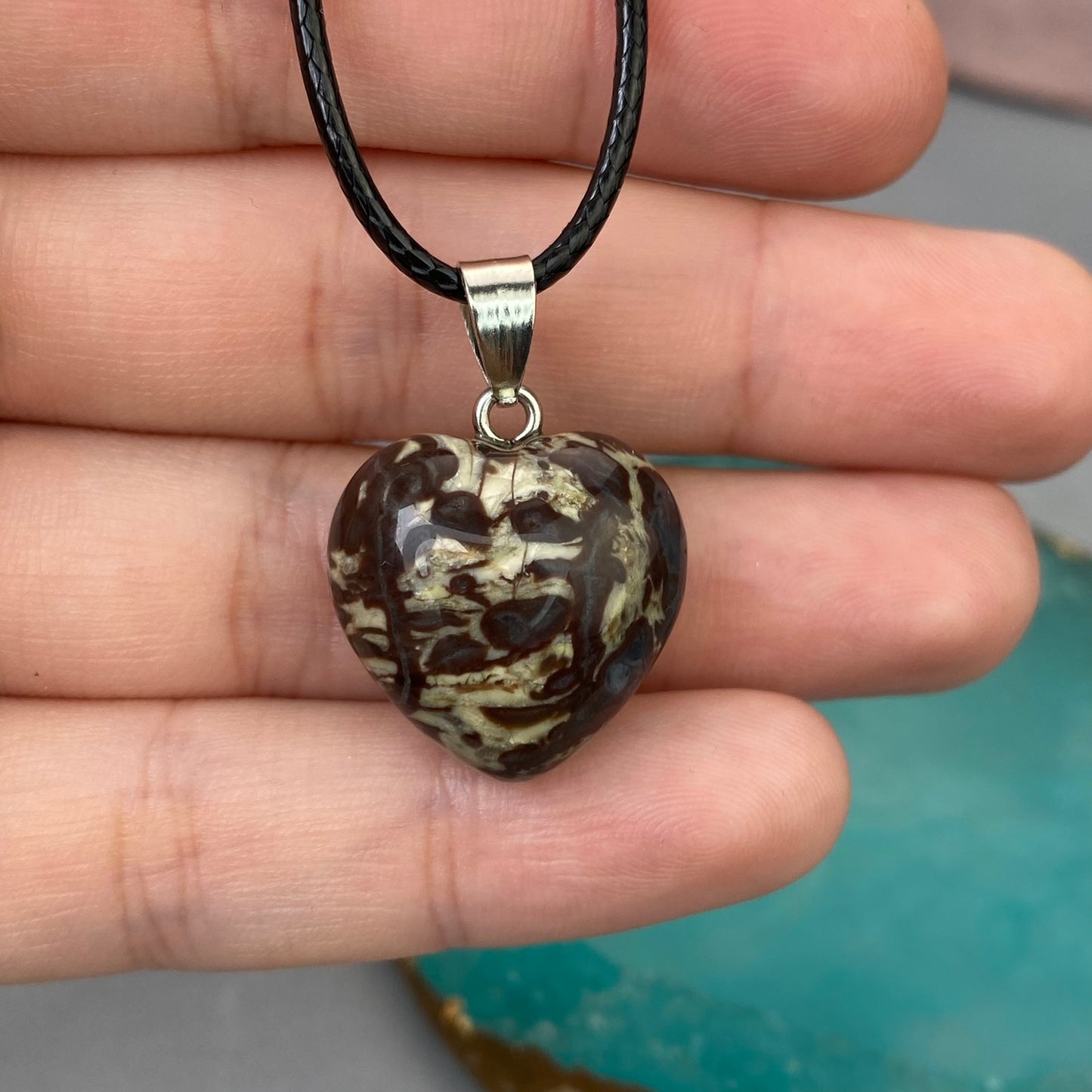 Jasper pendant "Heart"