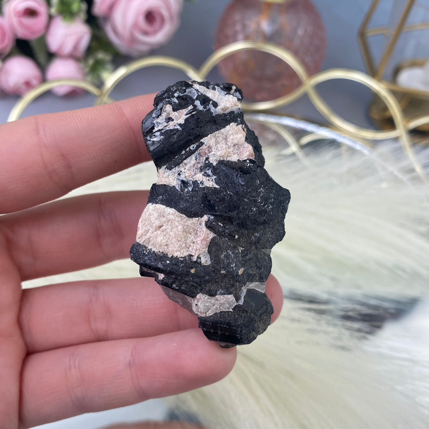 Black Tourmaline in Quartz