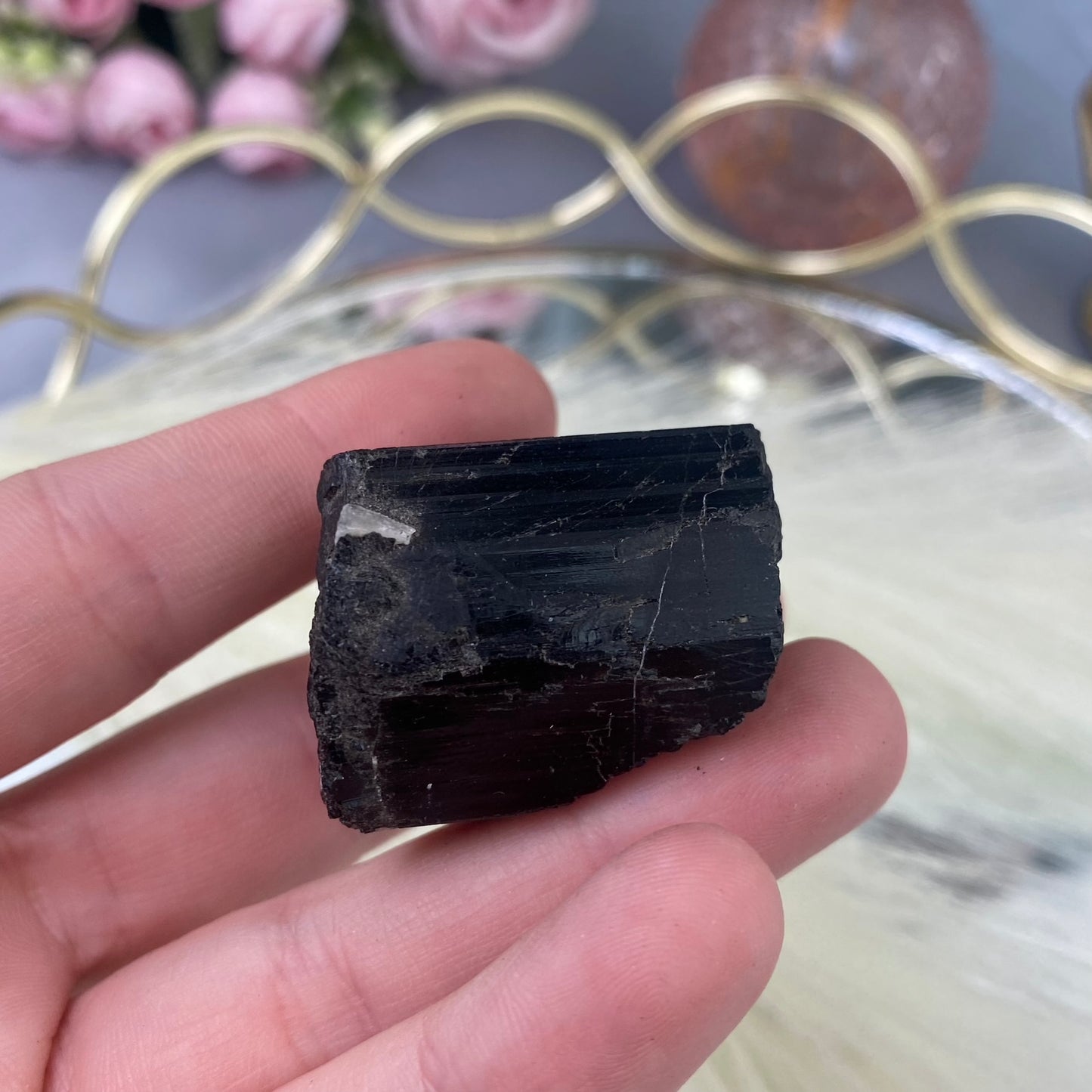 Black Tourmaline in Quartz