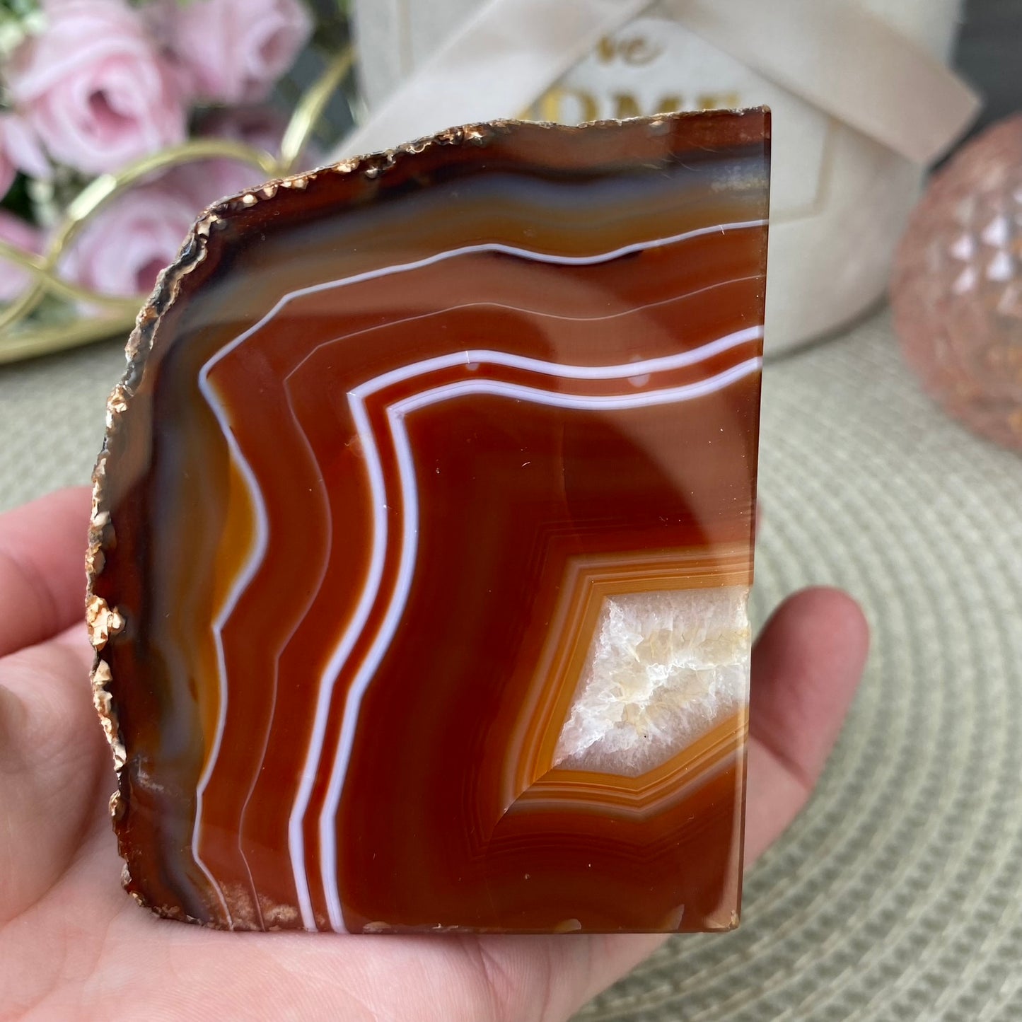 Agate with Clear Quartz (486 g.)