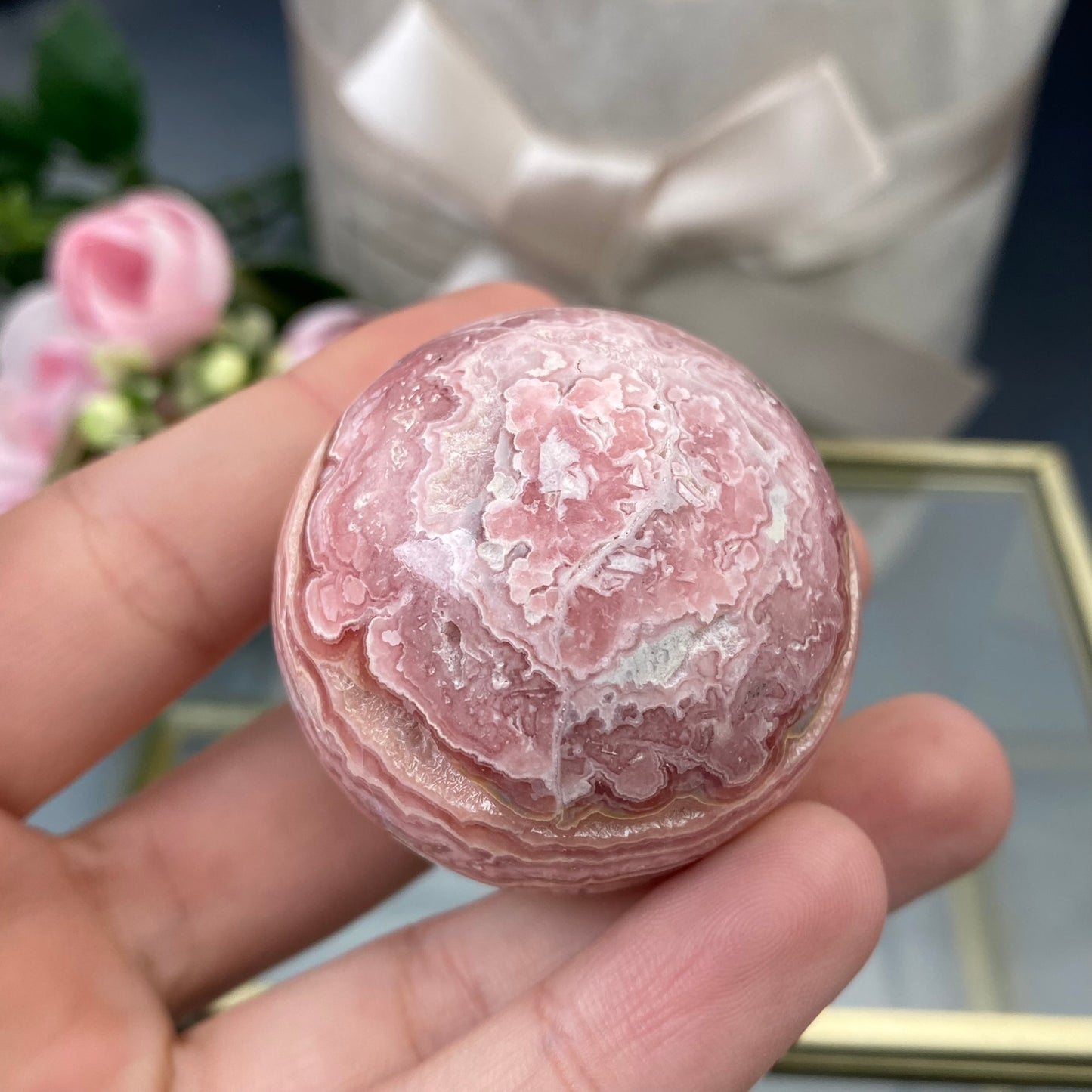 Rhodochrosite sphere (Rhodochrosite 4cm)