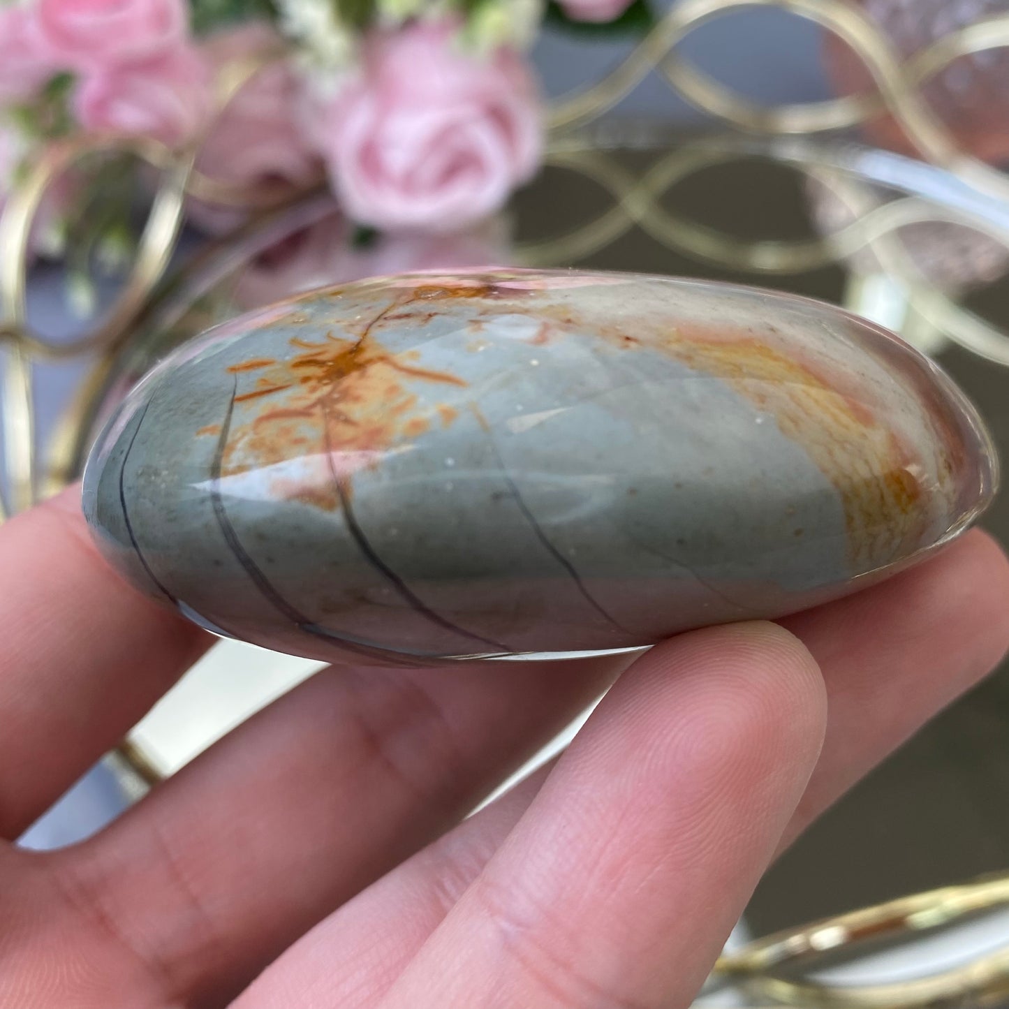 Natural polished Polychrome Jasper 151g. (Desert Jasper)