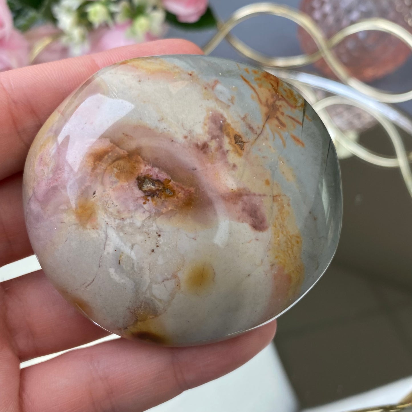 Natural polished Polychrome Jasper 151g. (Desert Jasper)