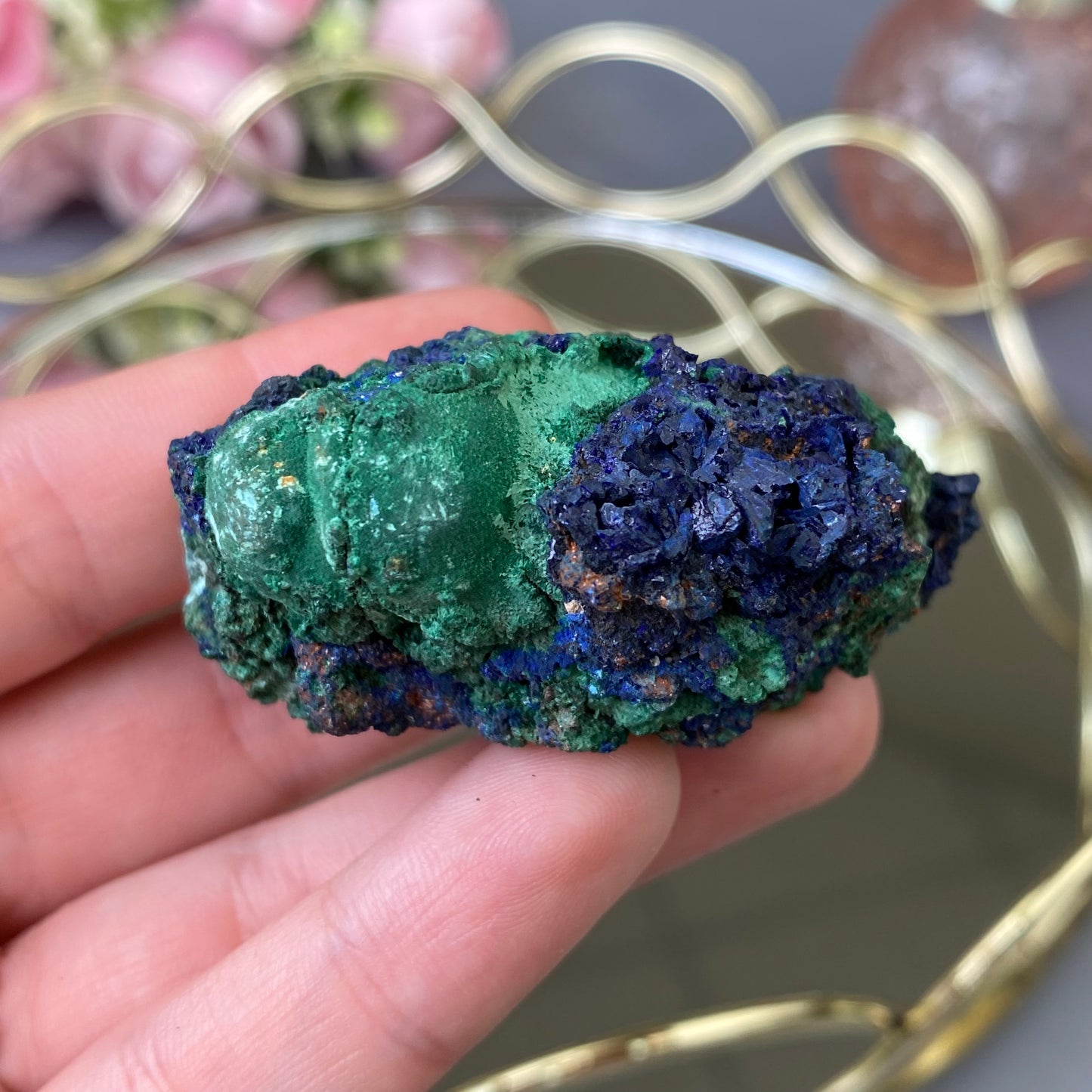 Natural raw Azurite Malachite 88g.