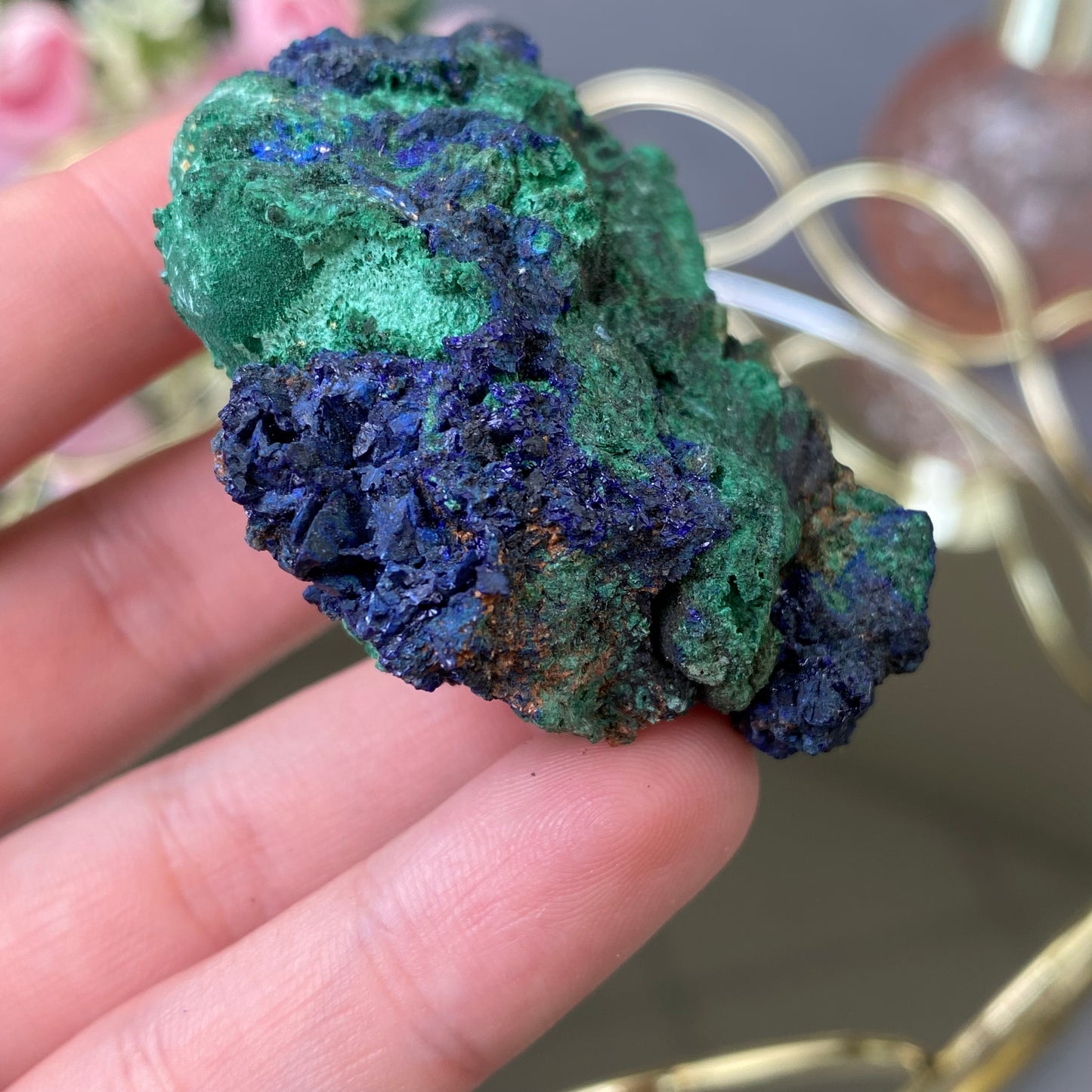 Natural raw Azurite Malachite 88g.