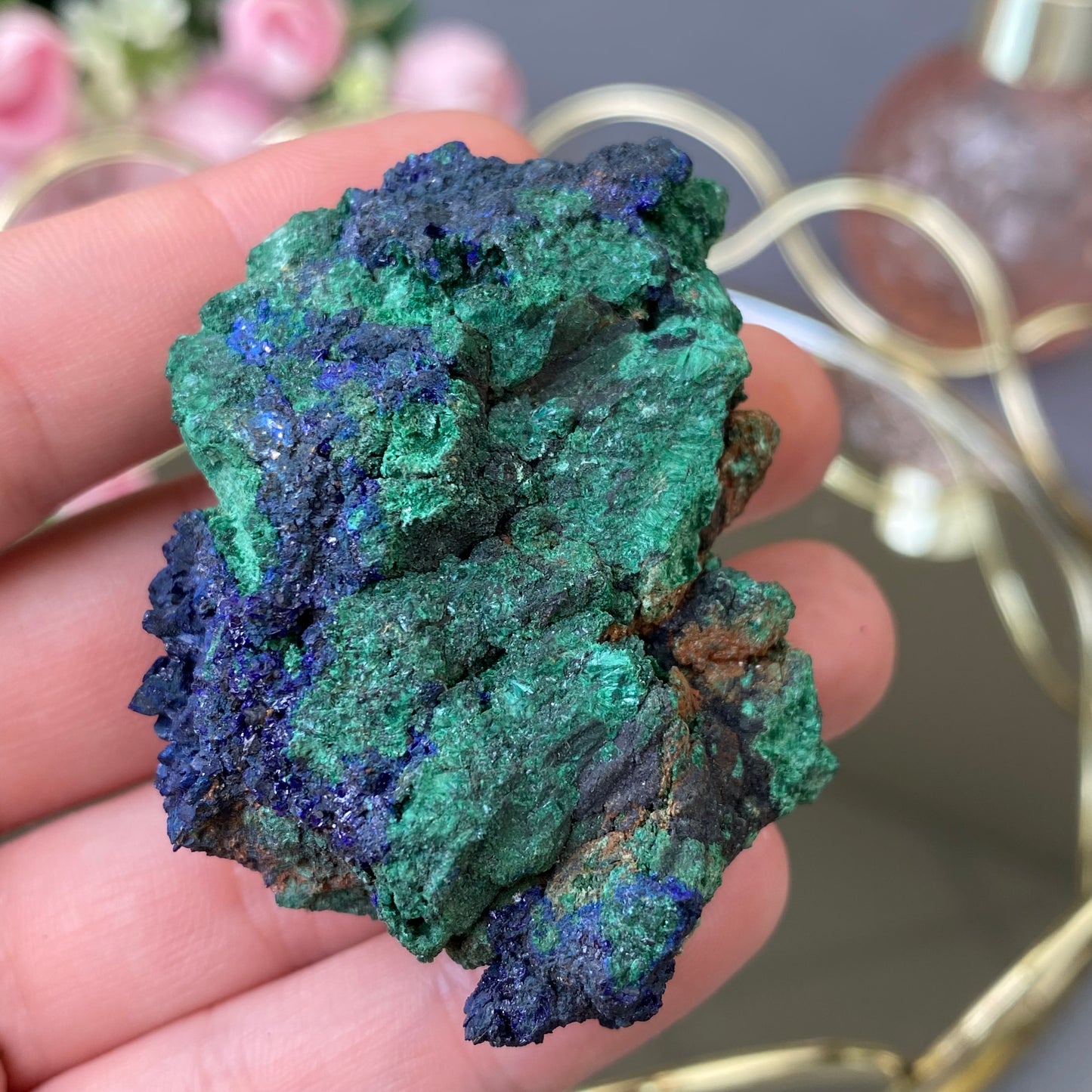 Natural raw Azurite Malachite 88g.