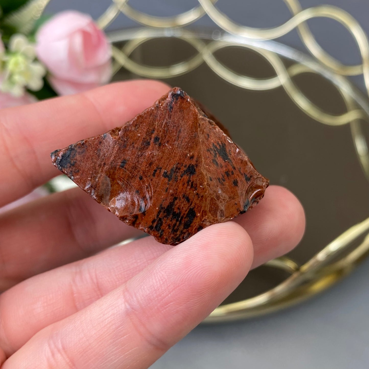 Natural Mahogany Obsidian 48g.(partially polished)