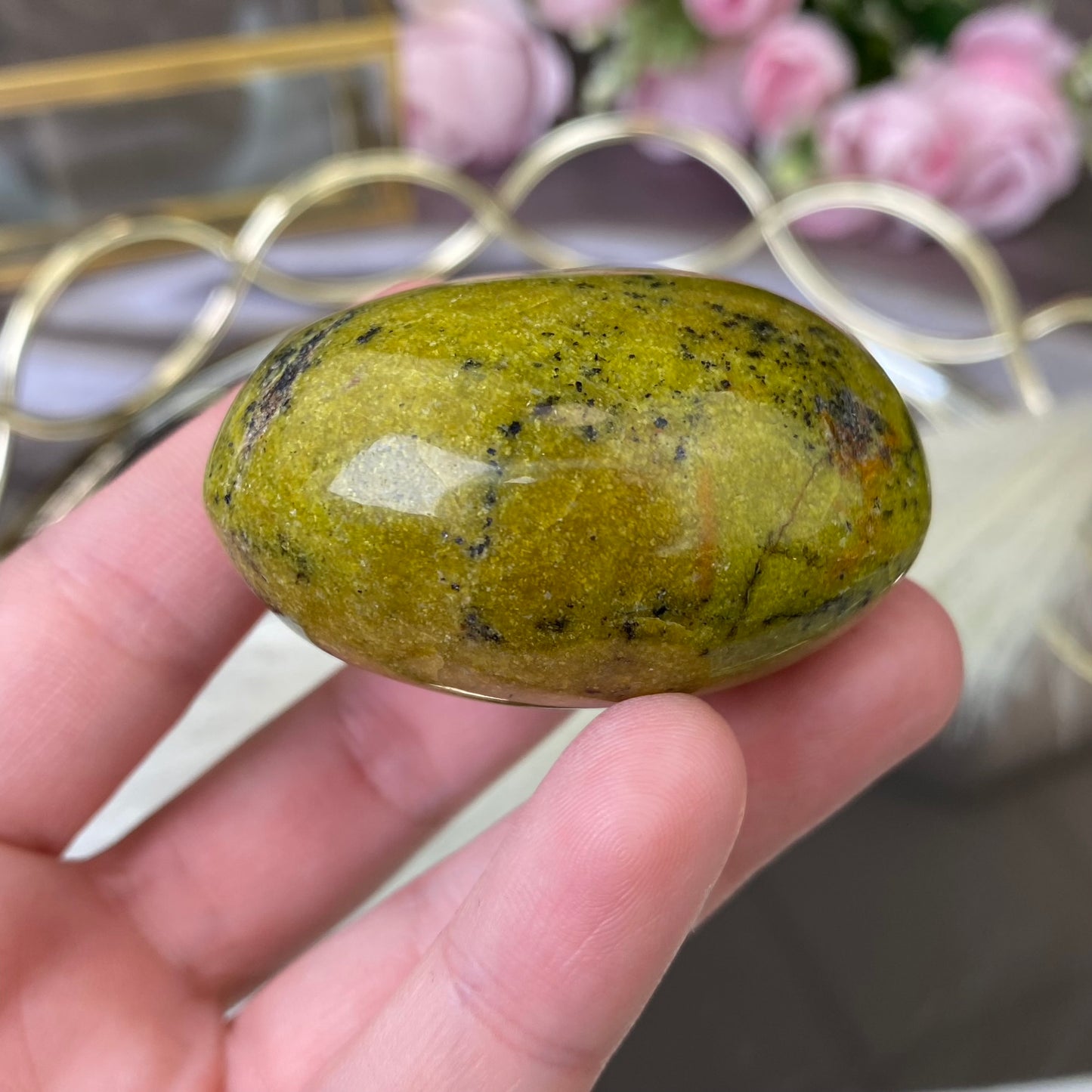 Natural polished Green Opal (Chrysopal) 85g.