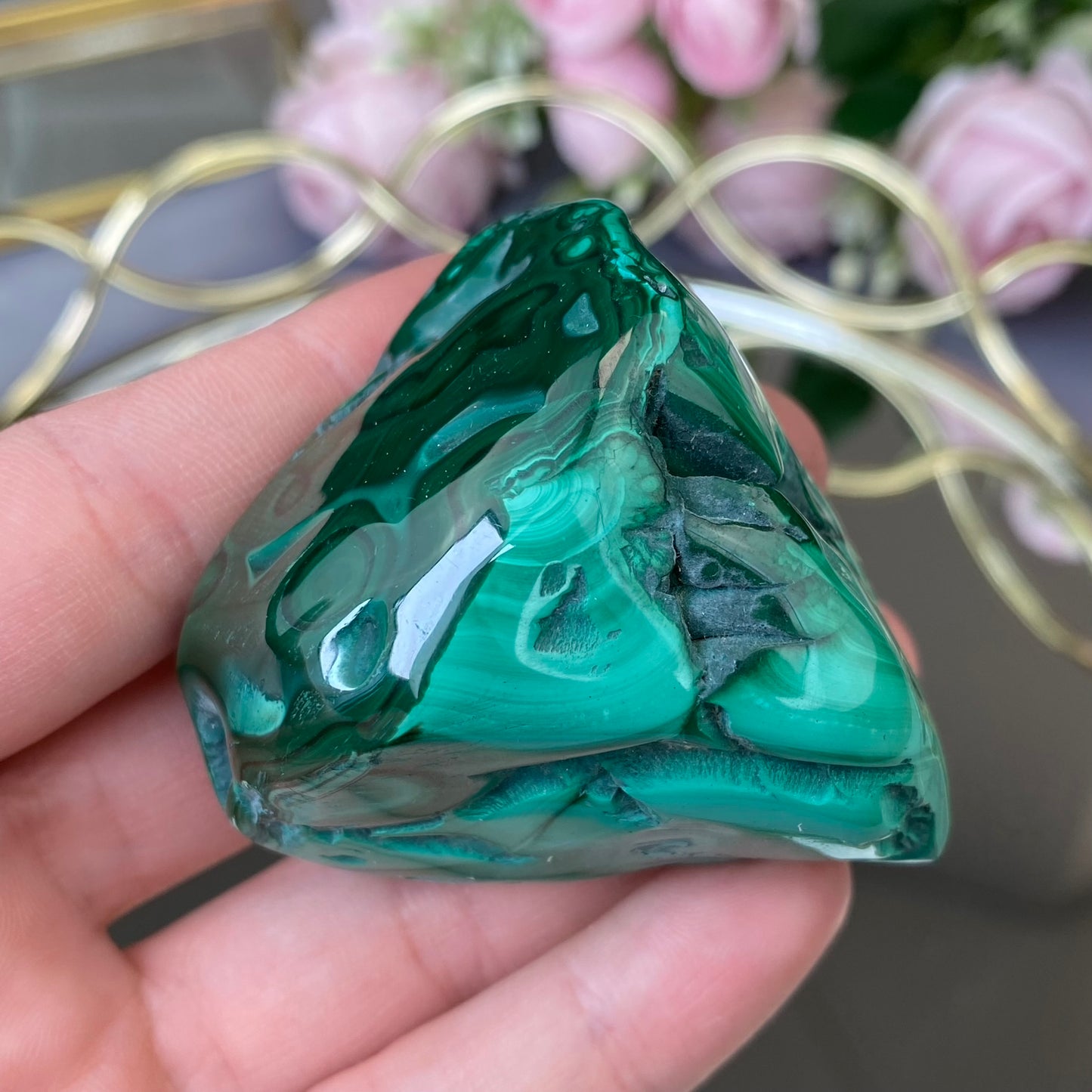 Natural polished Malachite 174g.