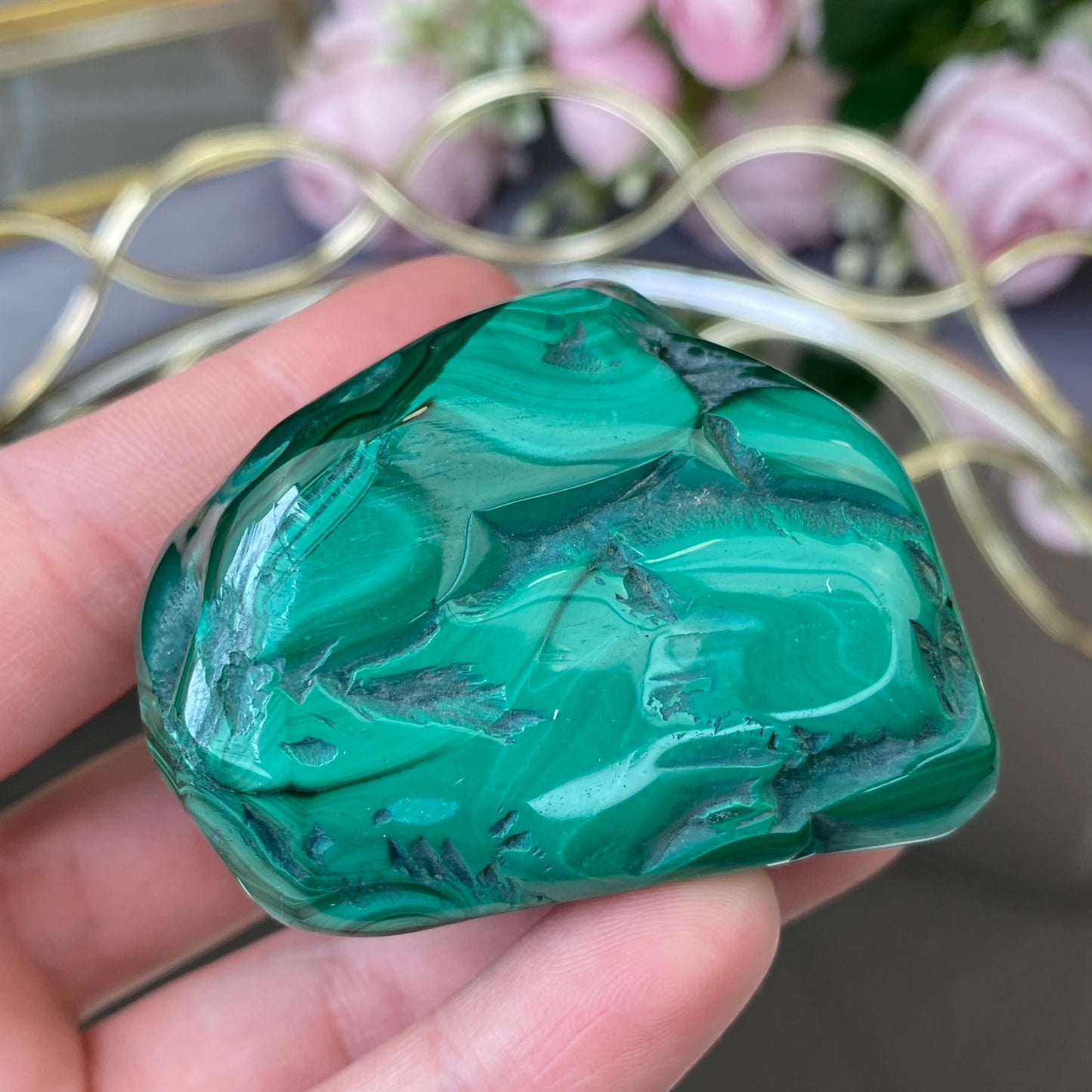 Natural polished Malachite 174g.