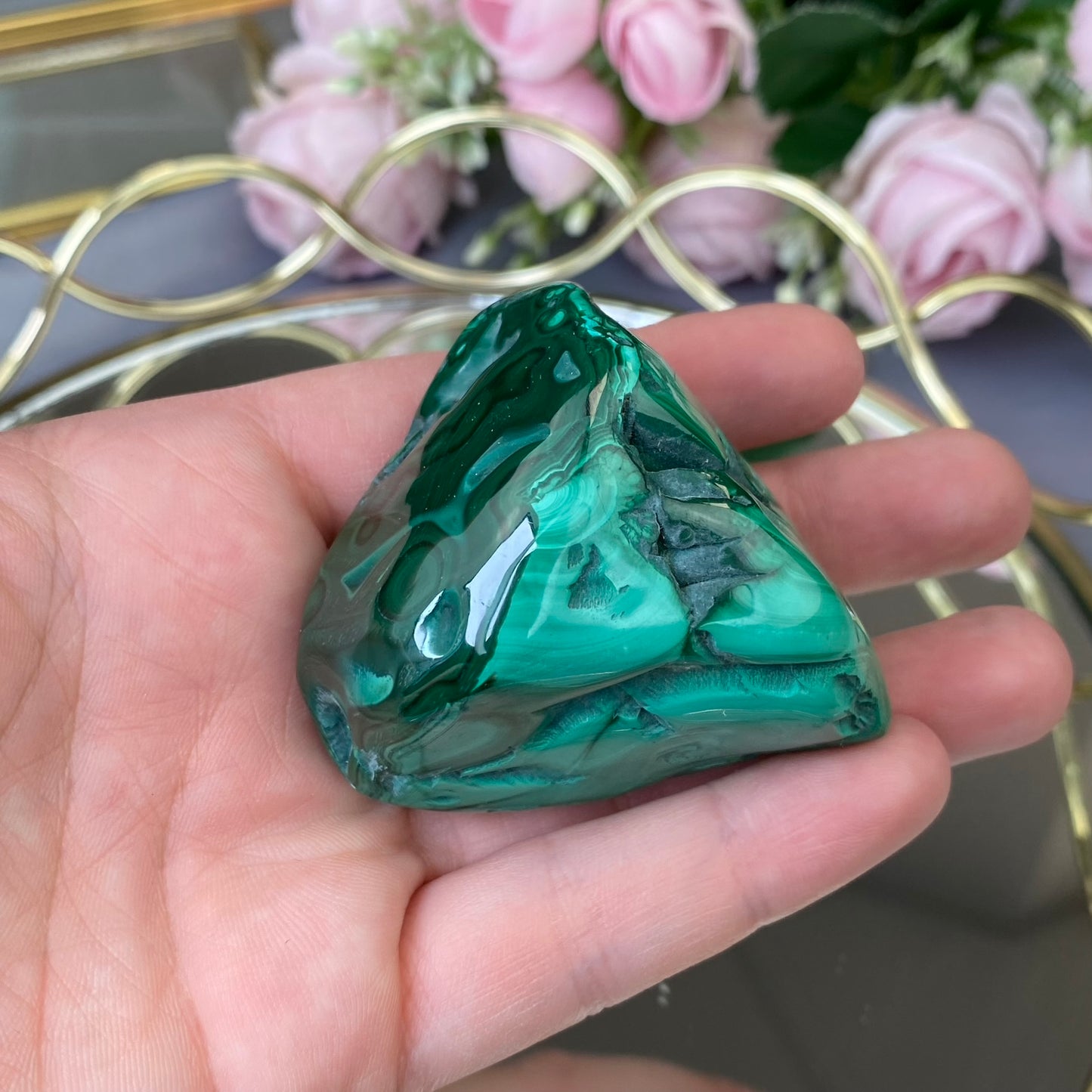 Natural polished Malachite 174g.