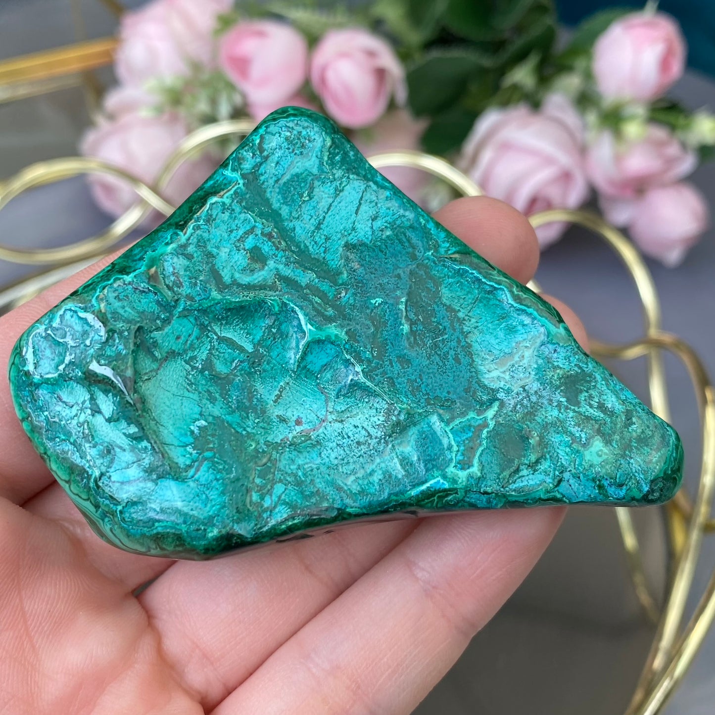 Natural polished Malachite 132g.