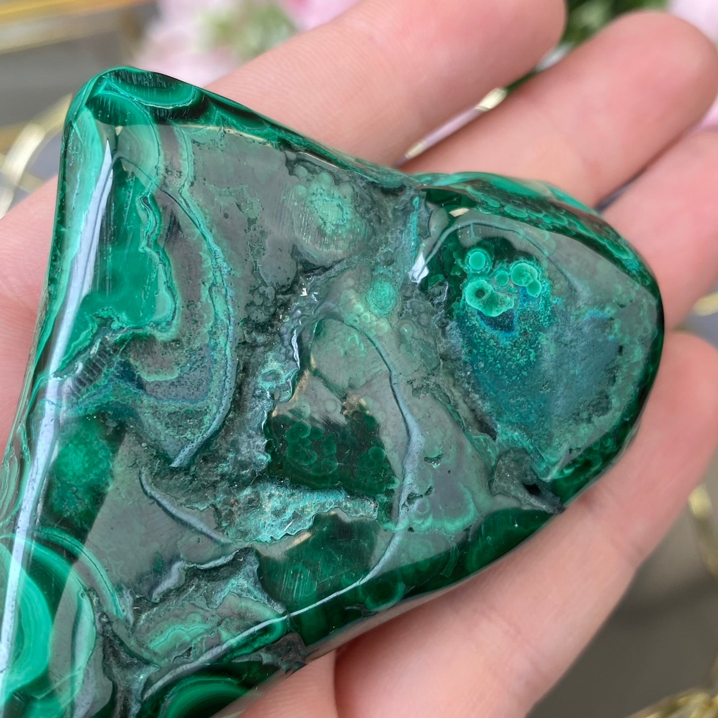 Natural polished Malachite 132g.