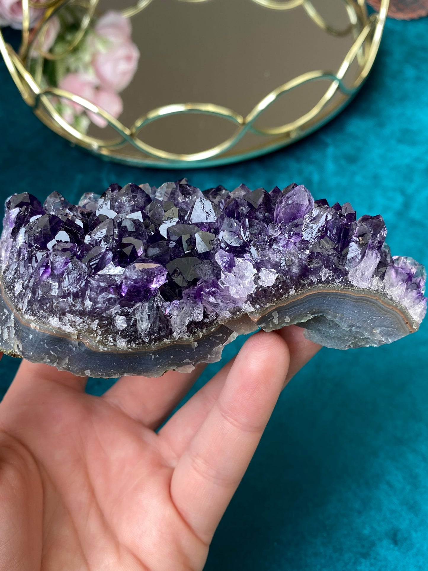 Natürliche rohe Amethyst-Druse (Hohe Qualität, Uruguay, 269g.)