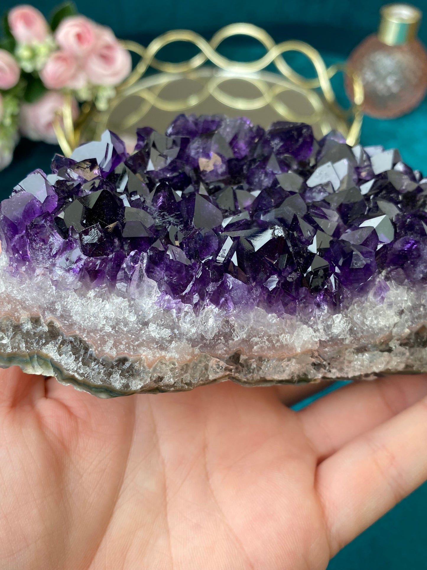 Natürliche rohe Amethyst-Druse (Hohe Qualität, Uruguay, 658g.)