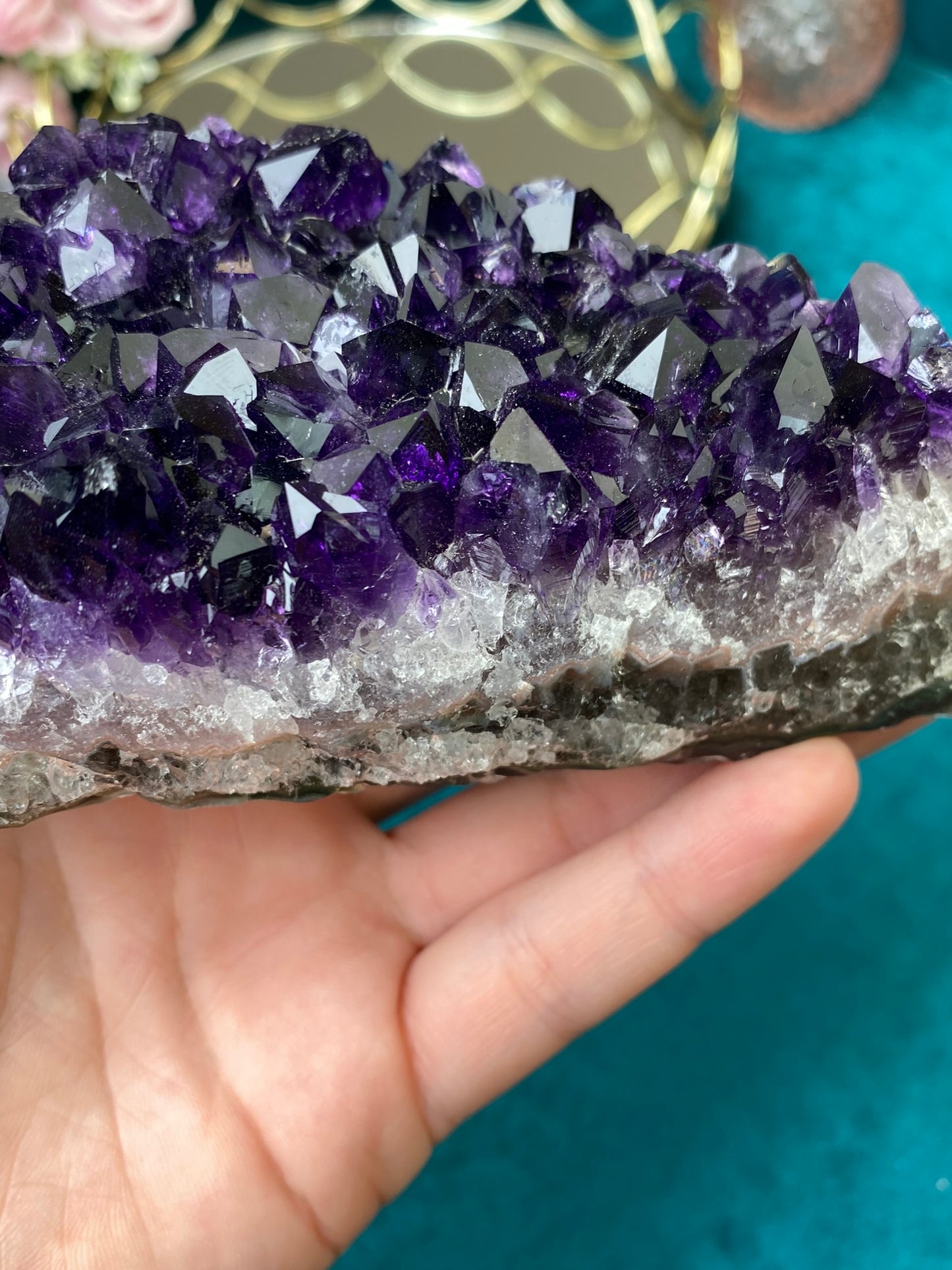 Natürliche rohe Amethyst-Druse (Hohe Qualität, Uruguay, 658g.)