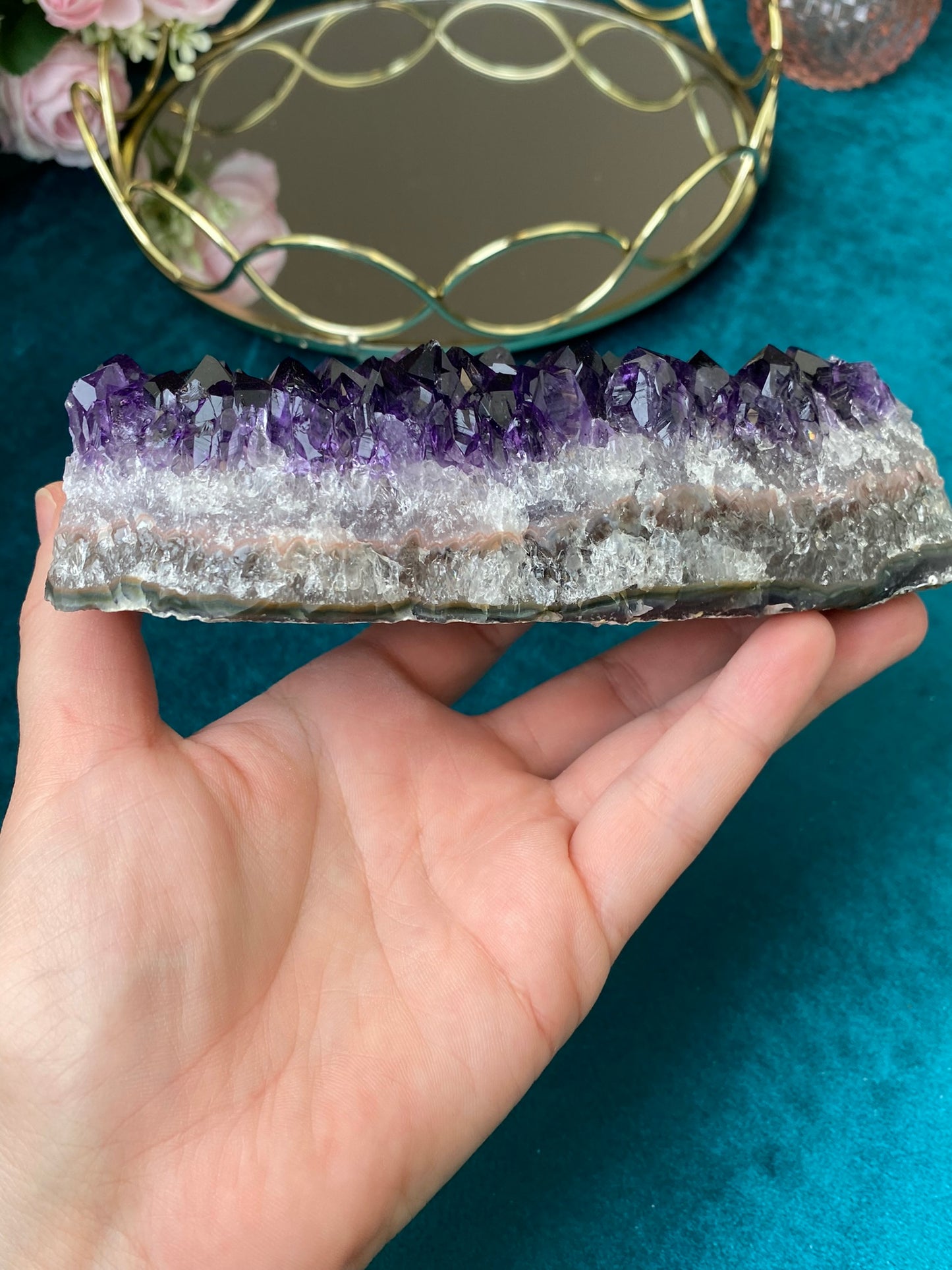 Natürliche rohe Amethyst-Druse (Hohe Qualität, Uruguay, 658g.)