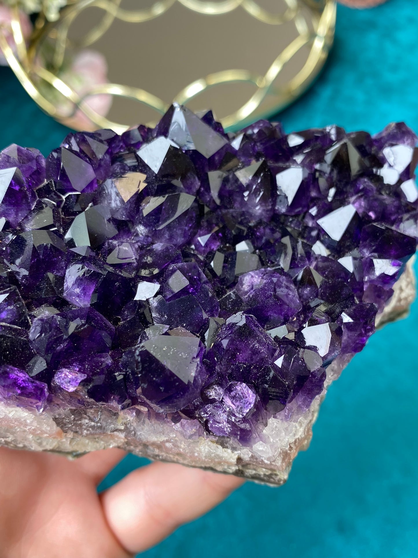 Natürliche rohe Amethyst-Druse (Hohe Qualität, Uruguay, 658g.)