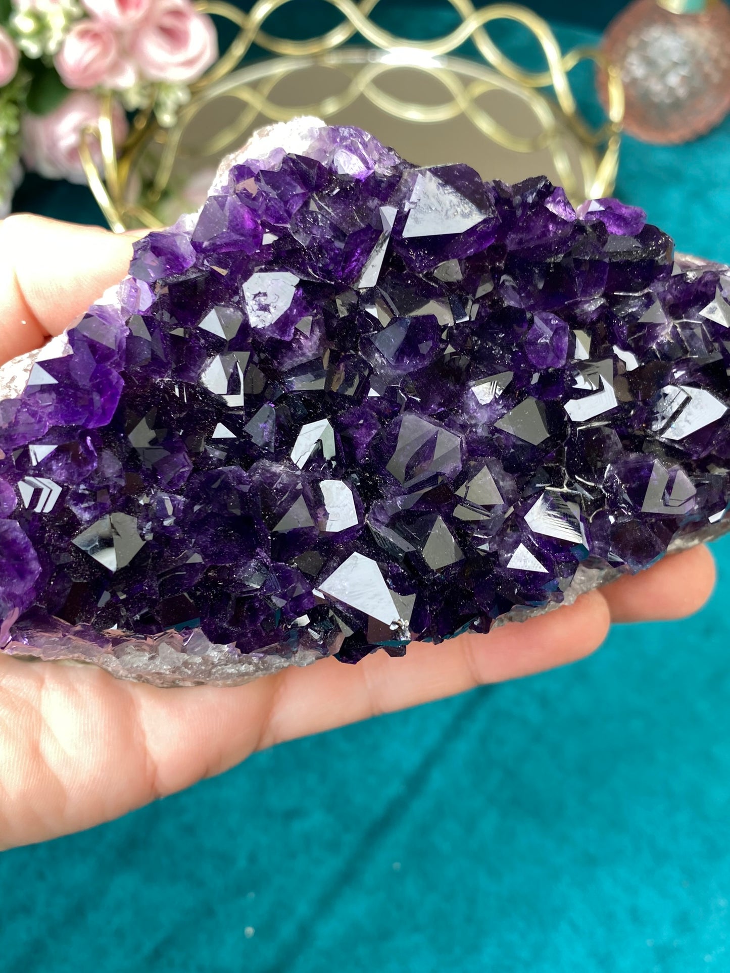 Natürliche rohe Amethyst-Druse (Hohe Qualität, Uruguay, 658g.)