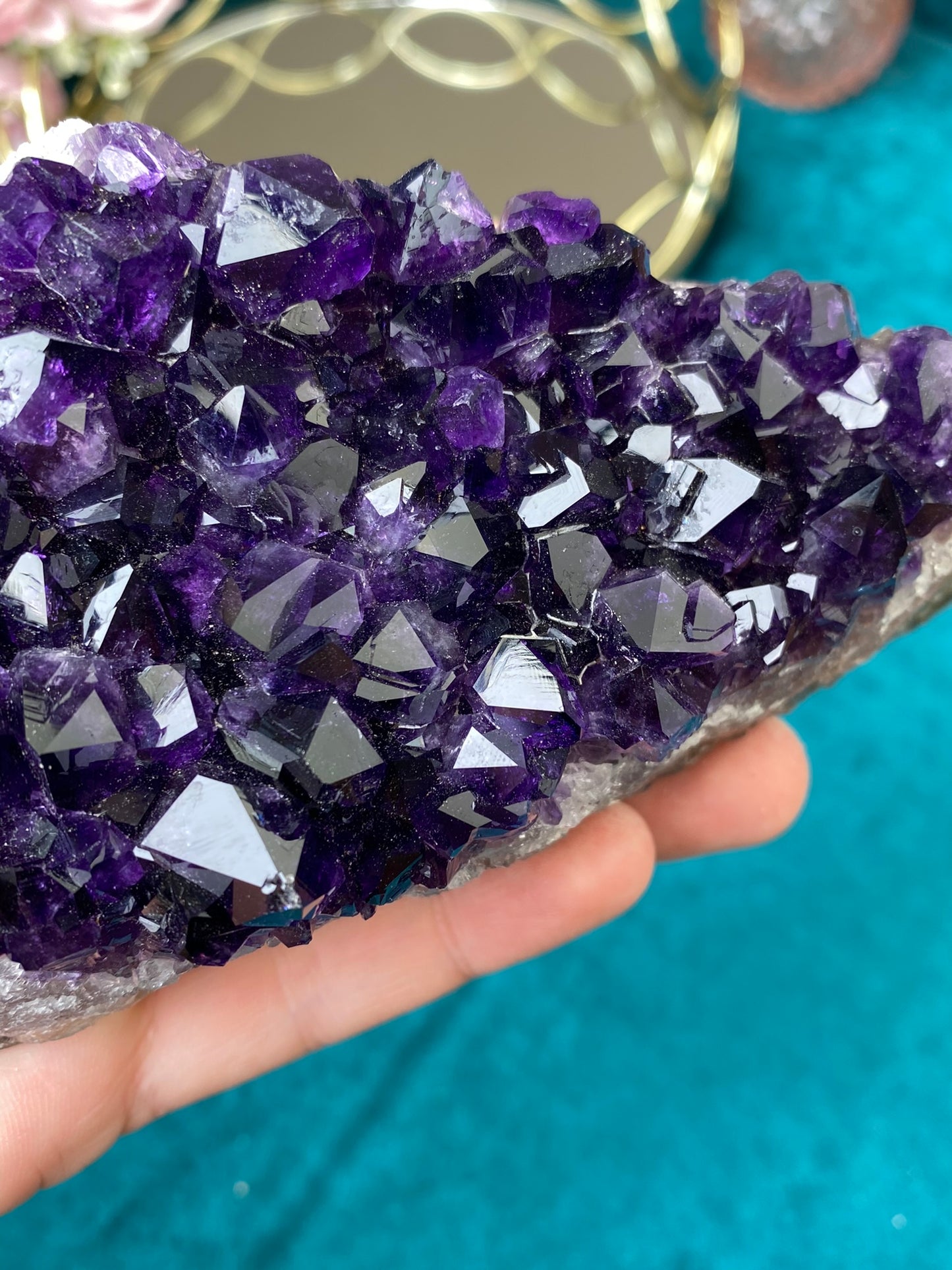 Natural raw Amethyst druse/cluster (High Quality,Uruguay,658g.)