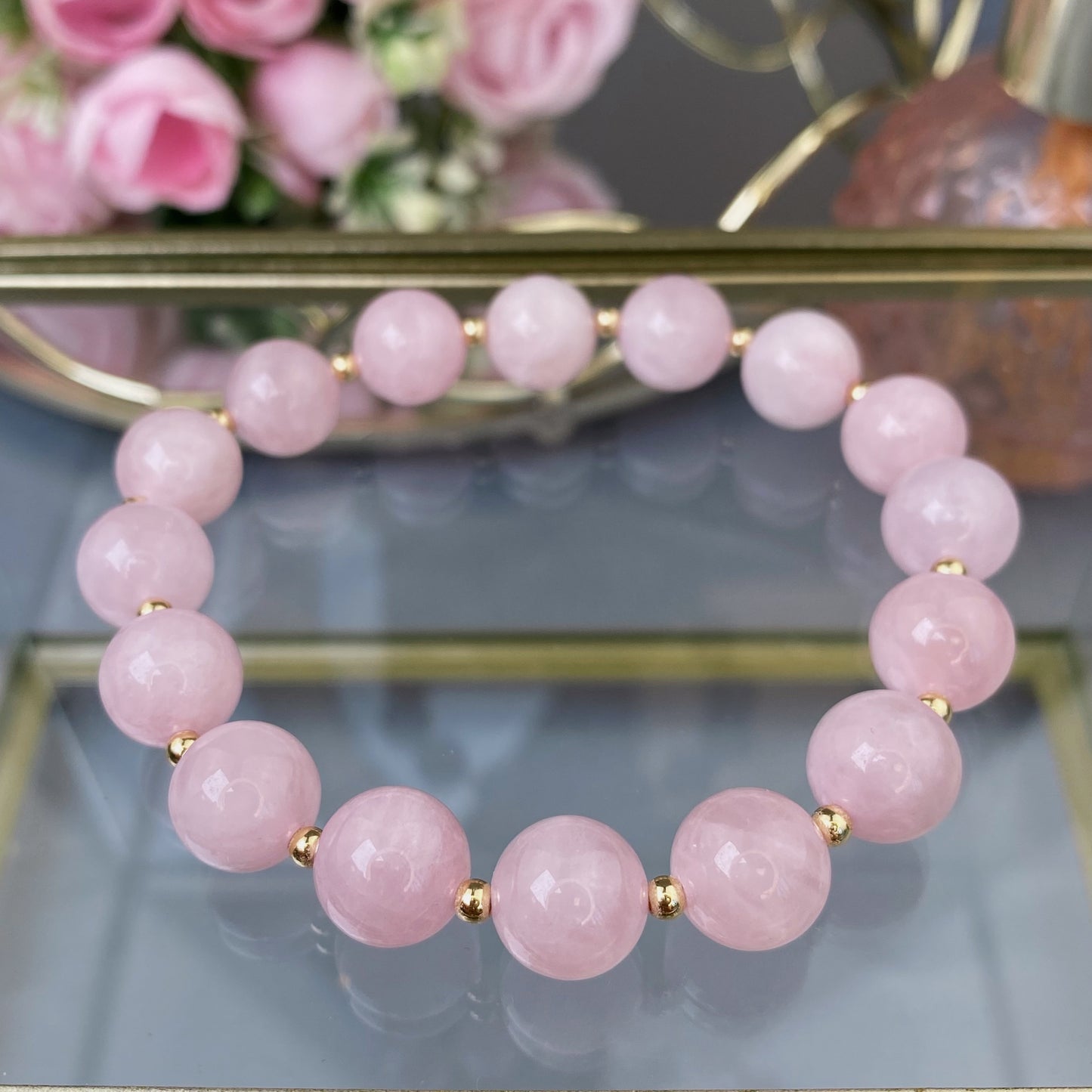 Madagascar Rose Quartz bracelet (Rose Quartz 10mm)