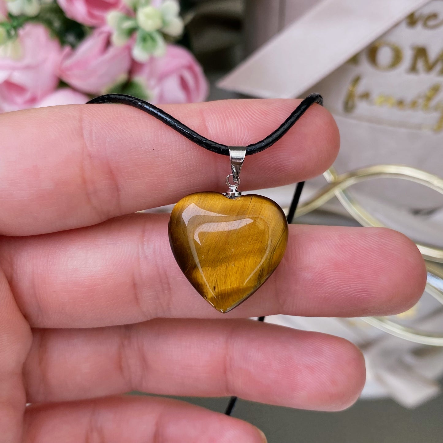 Tiger Eye pendant  "Heart" (Tiger Eye)